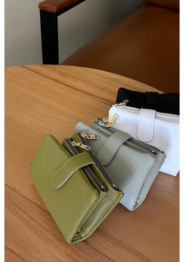 Shule Bags Kei Cüzdan Beyaz Beyaz