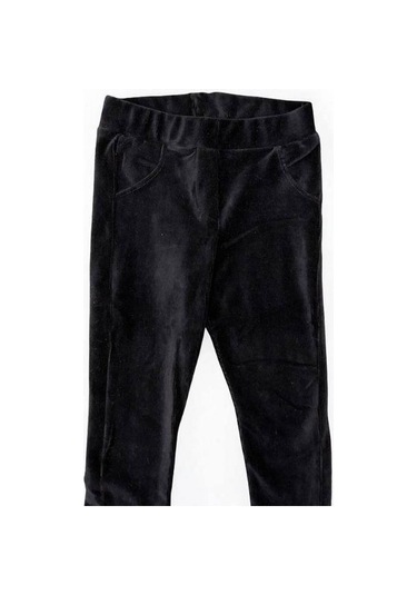 Kız Çocuk Kadife Fitilli Tayt-15032 Lacivert