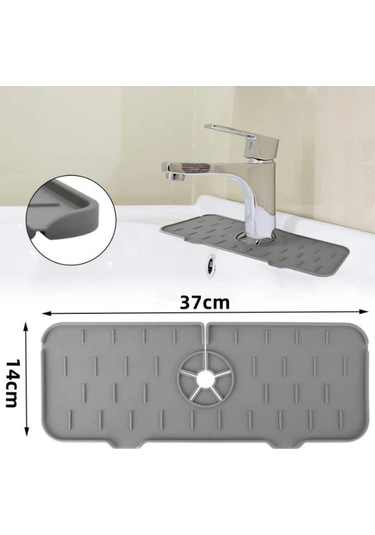 Tezgah Sıçrama Koruyucu Silikon Musluk Altı Mutfak Banyo Lavabo
