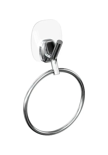 Lemer Banyoda Kullanılmak Üzere Duvar Tipi Yapışkan Bantlı Havlu Tutucu 105101297 Krom