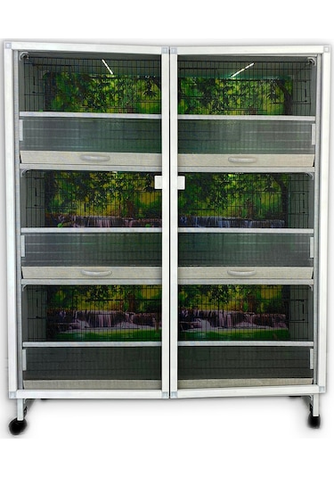 İstanbul Kafes Model M06-50t Pvc Kuş Dolabı