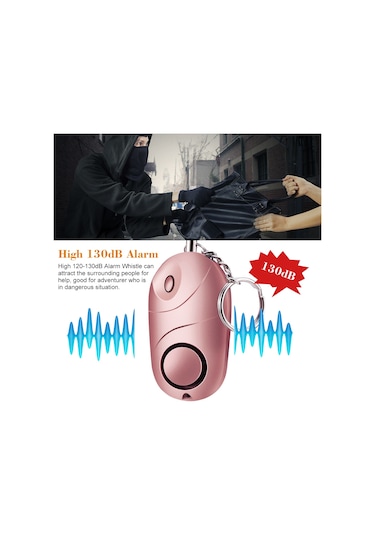 Kişisel Alarm 120-130db Güvenli Ses Acil Kendini Savunma