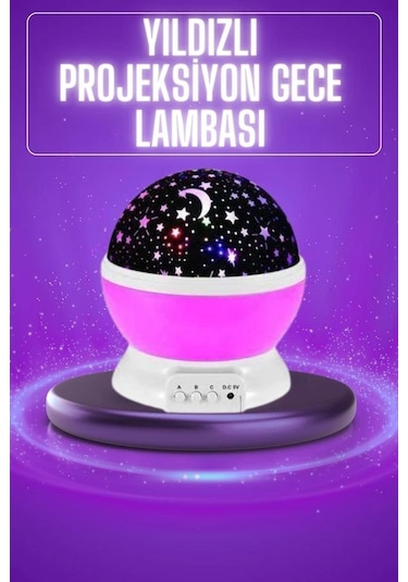 Yıldız Görünümlü Gece Lambası Renkli Masa Lambası Gökyüzü Projeksiyon Diğer