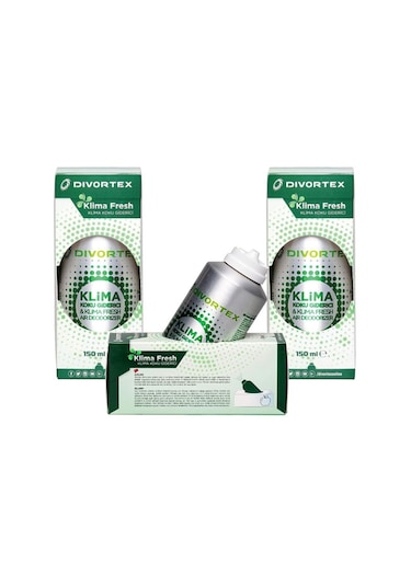 Divortex Klima Fresh - Klima Bombası - Yeşil Elma 3 x 150 ML