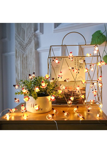 Shineyee Noel Asağı Şekilli 3m 30 Led Işık Zinciri, Sürekli Ve Parıltı Modu, Dışarı/içeri Dekorasyon, 3xaa Pil Pil Dahil Değil