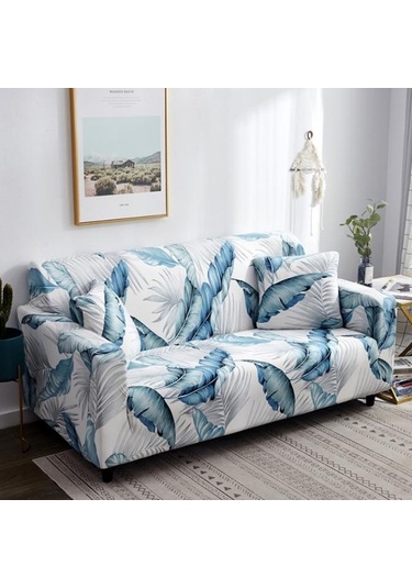 Wezone Yeşil Orman Desenli Tam Kapama Kumaş Koltuk Örtüsü - 190-230 Cm Üç Kişilik, Lastikli, Kaymazsız, Ev Dekorasyonu Ve Koltuk Koruması İçin DiğER