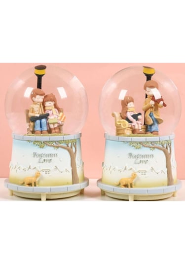 Sonbahar Sevgılı Kar Küresı Büyük Boy Çok Renkli