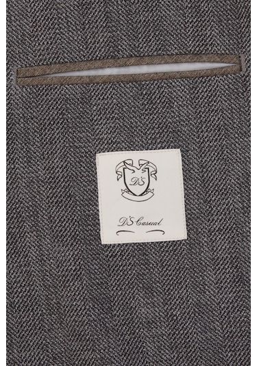 D's Damat Ds Damat Regular Fit Gri Armürlü Kumaş Ceket 5hc04ım09488m Çok Renkli