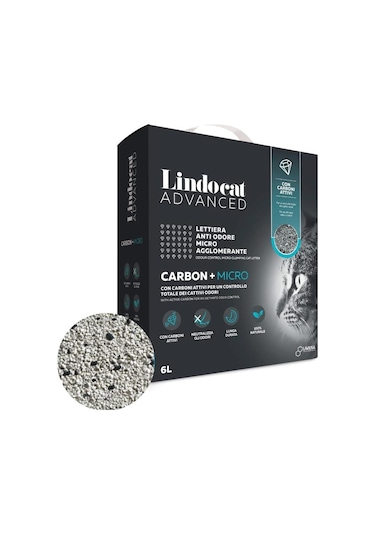 Lindocat Advanced Carbon + Micro Aktif Karbonlu Kedi Kumu 6 L