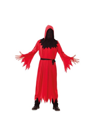 Kırmızı Şeytan Kostümü Bay Ve Bayan Uyumlu Halloween Kostümü