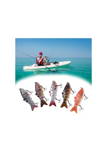 Yuntech01 Tomshoo 6 Bölmeli Gerçekçi Yüzme Hareketli 10cm 16g Sazan Yem Oltası