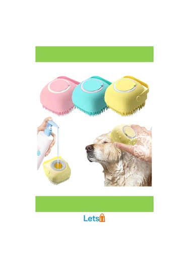 Yumuşak Silikon Şampuan Hazneli Kedi Köpek Yıkama Kesesi 80ml