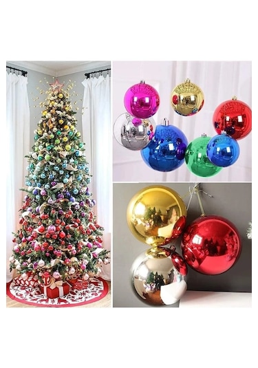 24lü 4cm Yılbaşı Ağacı Süsleme Topları Cici Top Süs Seti