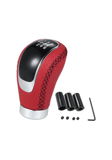 Yifomall 6 Vitesli Manuel Araçlar İçin Kaliteli Pu+alaşımlı Vites Topuzu - Kolay Montaj Kırmızı