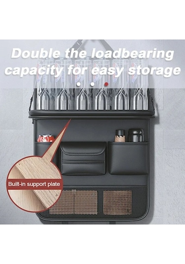 Cbtx Çok Fonksiyonlu Araba Arka Koltuk Organizatörü Katlanabilir Masalı Su Geçirmez Saklama Çantası Asma - Kahverengi