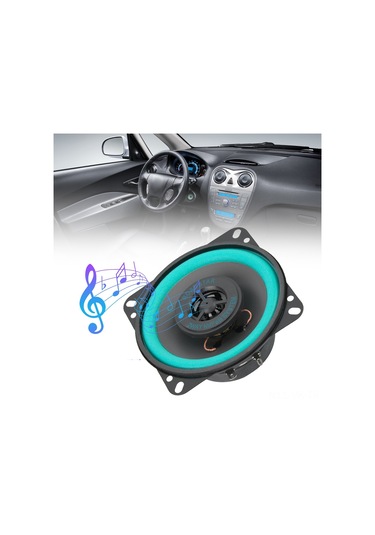 Vkemall 100w 12v Araba Hoparlörü, 4 İnç Siyah+yeşil, Yüksek Sıcaklığa Dayanıklı Pe Lastik Kenar, Güçlü Mıknatıs, Net Ses Kalitesi, Kolay Kurulum