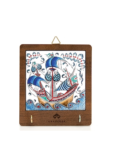 Anadoliamağazacılık Çini Serisi Kalyon 2 Seramik Dekoratif Askılık Diğer