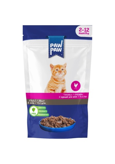 Paw Paw Pouch Tavuk Etli Yetişkin Kedi Maması 85 G