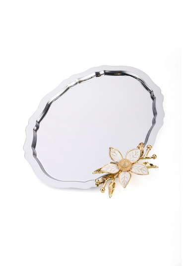 6 Adet Oval Papatya Kahve-çay Servis Ve Sunum Tepsisi 25x20 Cm