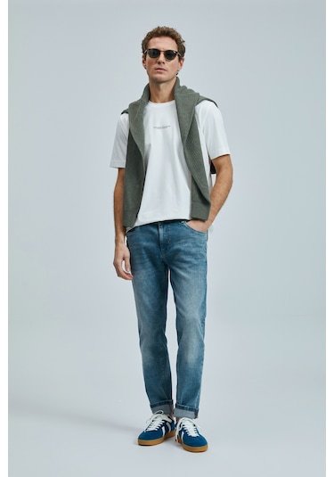 Lufian Nessıo Smart Jean Erkek Pantolon Slim Fit Mavi Mavi 111200191100300 Mavi