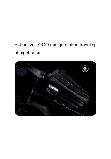 Wıld Man Xt2s 1l Eva Sert Kabuk Dağ Bisikleti Ön Kiriş Çanta Bisiklet Su Geçirmez Telefon Çantası Siyah Siyah