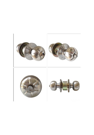 Geeroyoo Stainless Steel Gizlilik Kapı Kilidi, Bakır Kilidili, 3 Anahtar, 27-50mm Kalınlık Uyumlu, Yatak Odası/banyo İçin Diğer