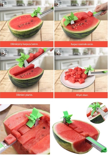 Pratik Mutfak Gereci Karpuz Dilimleyici Yeşil