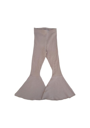 Kız Çocuk Kaşkorse İspanyol Paça Tayt Pantolon-11748 Bej