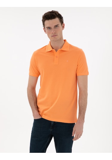 Pierre Cardin Erkek Mercan Tişört Basic 50302561-vr186 MERCAN