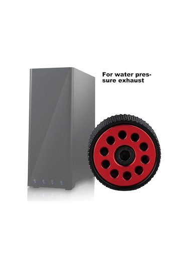 Kangvka Hpqf-s1a Bilgisayar Su Soğutma Sistemi Otomatik Gaz Çıkartma Valfi Gümüş, Kırmızı - G1/4 İç Dişli, Bakır Malzeme, Kolay Kurulum