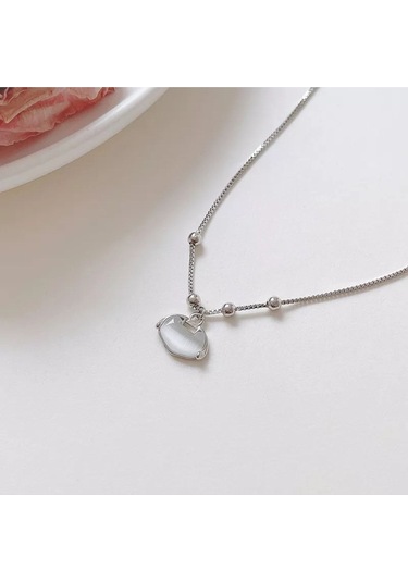 Eyelashes Silver 925 Ayar Gümüş Açık Gri Opal Taşlı Bileklik