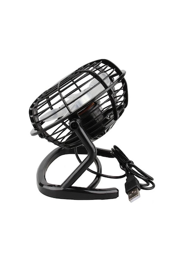 Masaüstü Usb Mini Fan - Taşınabilir Usb Vantilatör - Plastik - Siyah