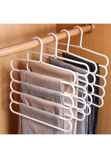 Fochsia 5 Katlı Açık Yeşil Pantolon Etek Ve Fular Askılı Çoklu Kancalı Düzenleme Rafı Açık Yeşil