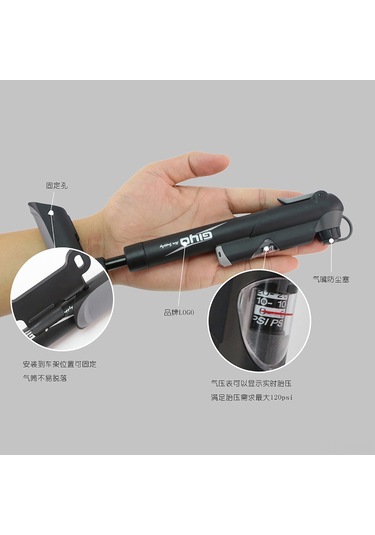 Yuntech01 Gıyo 04s Mini Bisiklet Hava Pompası, Barometre, Taşınabilir, Dışarı Aktiviteler İçin, Dayanıklı Malzeme, Aksesuarlar Ve Opp Çanta İle