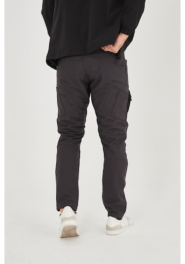 Camp Scoutland Camp591 Outdoor Softshell Su Ve Rüzgara Dayanıklı içi Polarlı Kışlık Erkek Antrasit Taktik Pantolon