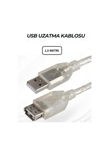 Usb 2.0 Extension Cable 1.5 Mt Usb Uzatma Kablosu