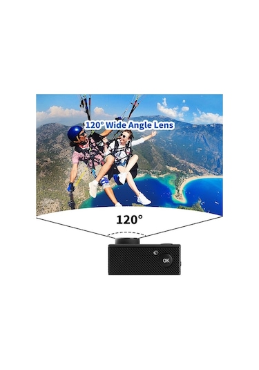 Trendooze 2.0 İnç Lcd Ekranlı 1080p Ultra Hd Aksiyon Kamerası 12mp 30m Su Geçirmez Sarsıntı Önleyici 120 Geniş Açı Su Geçirmez Kasa Adaptörleri Jj Siyah