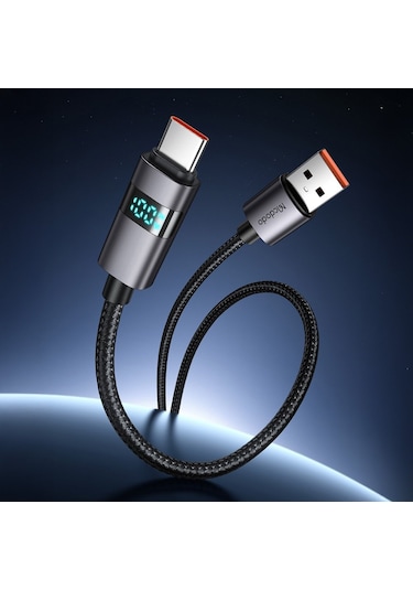 Mcdodo CA-6520 100 W USB Type -C Hızlı Şarj Kablosu 1.2 M Siyah