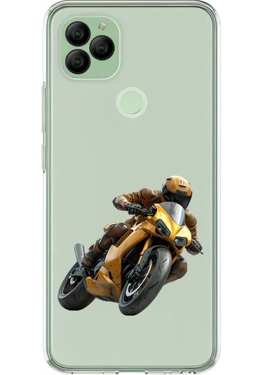 General Mobile Gm22 Uyumlu Hızlı Motosiklet Desenli Silikon Kılıf