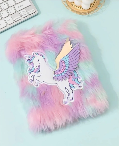 River World Defter Hatıra İçin Tasarımı Unicorn Peluş Çok Renkli
