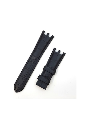 Versace Hakiki Deri Saat Kayşı Kordonu Siyah  24 Mm