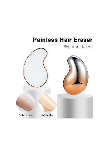 Moveevo Degrade Buzlu Cam Tüy Alma Cihazı Tam Vücut Ağrısız Tüy Alma Bayan Tüy Alma Cihazı Mavi