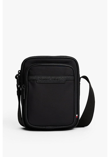 Erkek Th Repreve Logolu Mini Postacı Çantası - Siyah Triple Black