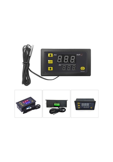 Dianziye Dc12v Mini Sıcaklık Kontrolcü Modülü -55 C/+120 C Aralığı 0.1 C Doğrulukta Led Gösterge, Isıtma/soğutma Kontrolü