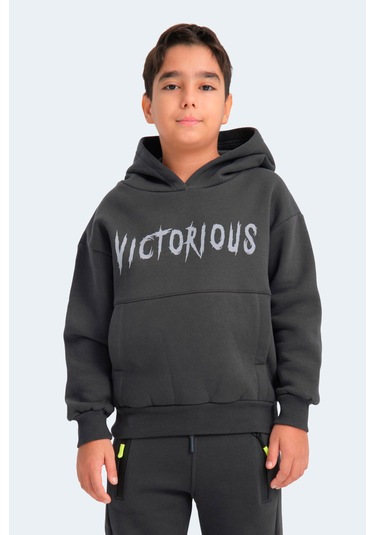 Slazenger Lexus Unisex Çocuk Sweatshirt Koyu Gri