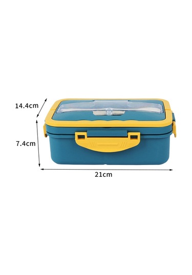 Xurunkeji Yetişkinler İçin Bento Kutusu - 3 Bölmeli Sızdırmaz Öğle Yemeği Kabı, Mikrodalga Ve Bulaşık Makinesinde Yıkanabilir, Yeniden Kullanılabilir Salata Ve Atıştırmalık Kutusu Yeşil