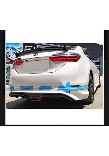 Toyota Corolla Uyumlu Arka Tampon Eki Custom Karlık Boyasız 2015+
