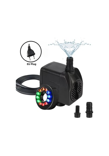 Honeybeeshop 1 Adet 16w Led Işıklı Su Pompası Akvaryum Ve Kaya Bahçesi Dekorasyonu İçin Balık Tankı Hava Pompası 220v