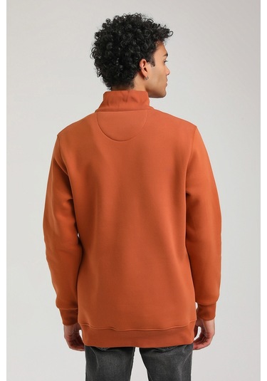 New World Polo Kiremit Slim Fit Half-zip Sweatshirt 23fwm64064-kıremıt Kiremit