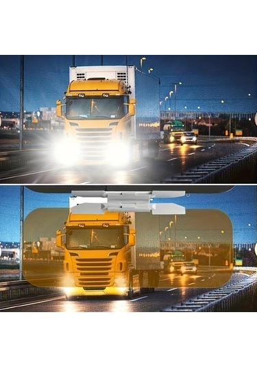 Dashanshop Gece Gündüz Sarı Siyah Anti-glare Araç Güneşlikliği - Uv Filtreli Emniyetli